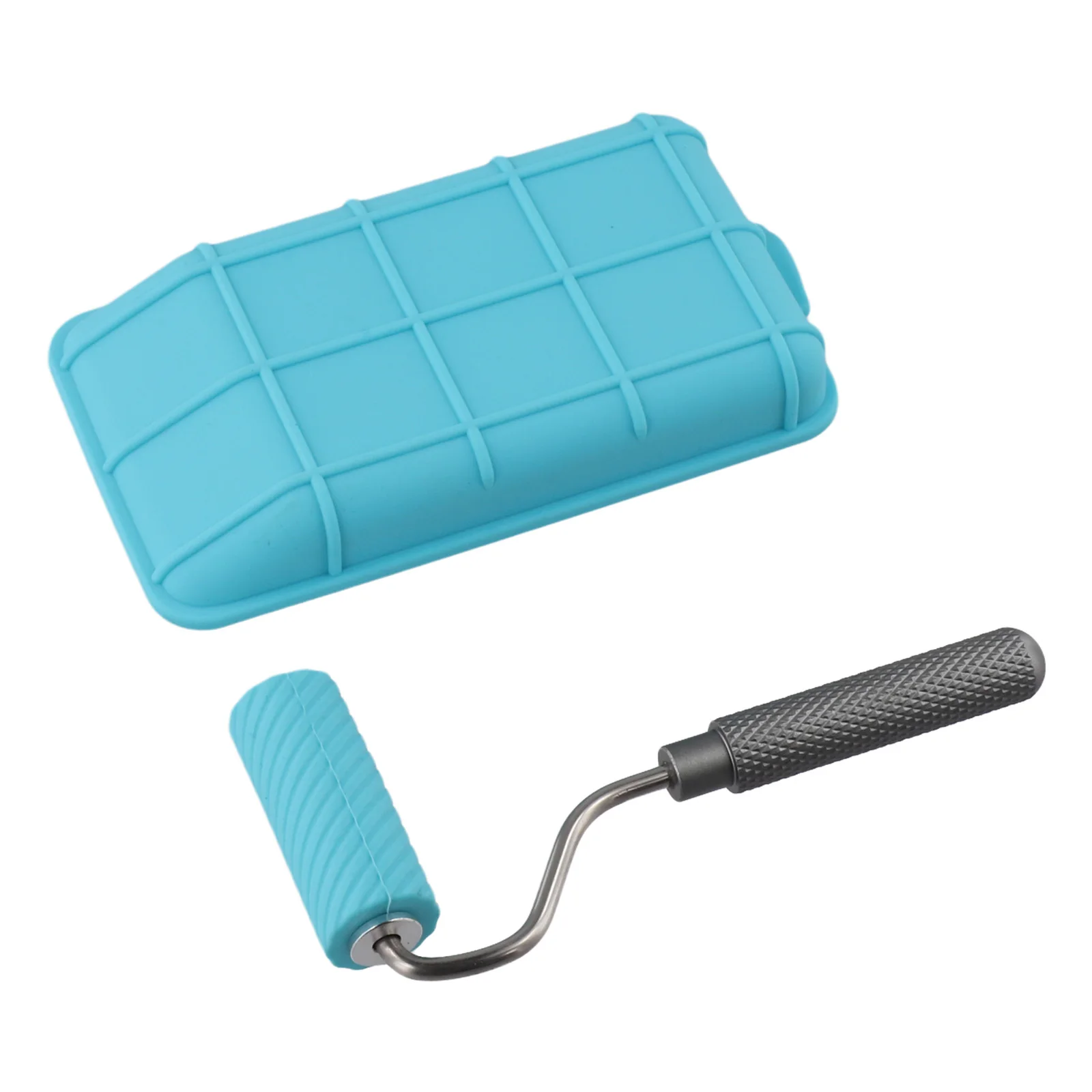 2 Piece Paint Roller Set With Silicone Tray For Wall Crafts Woodworking DIY Home Garden Hand Tools Painting Kit