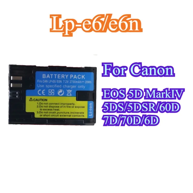 

High-Performance for Canon Lp-e6/e6n Camera Battery Compatible EOS 5D MarkⅣ/5DS/5DSR/60Da/7D/70D/6D