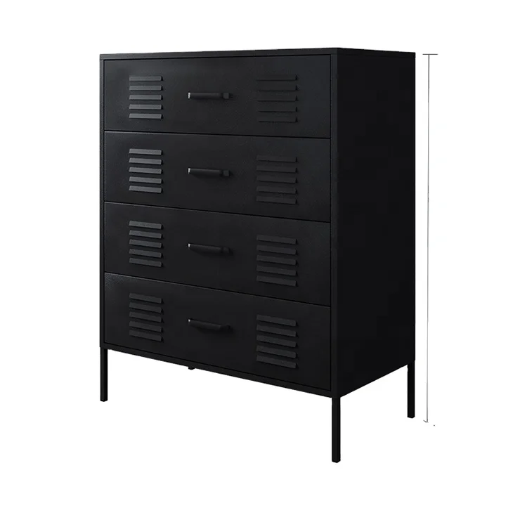 

Modern Metal Bedside Cabinet Nightstand with Extendable Drawer Chest of Drawers and Legs
