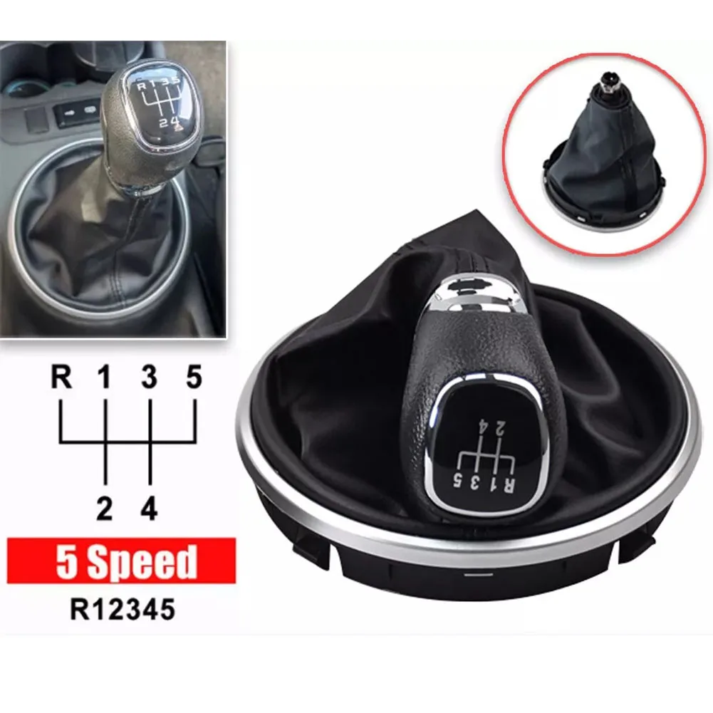 

5 Speed Manual Gear Shift Knob Gaiter Frame For Skoda For Fabia 2 II MK2 For Combi Scout 2007-2014 Car Interior Parts