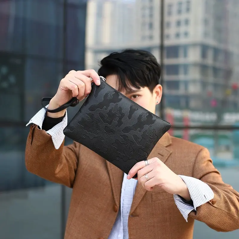 men Fashion Solid Women's Clutch Bag Leather Envelope Bag Clutch Evening Bag Female Clutches Handbag wear resistant NEW