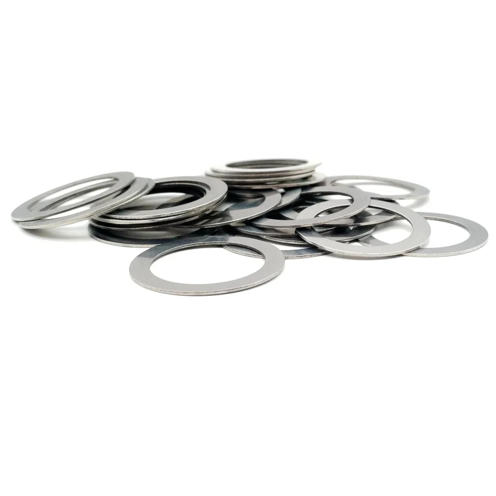 DIN988 SUS304 A2 Baja Tahan Karat M5 M6 Ring Pengatur Jarak Ultra-tipis Ring Polos Gasket Datar