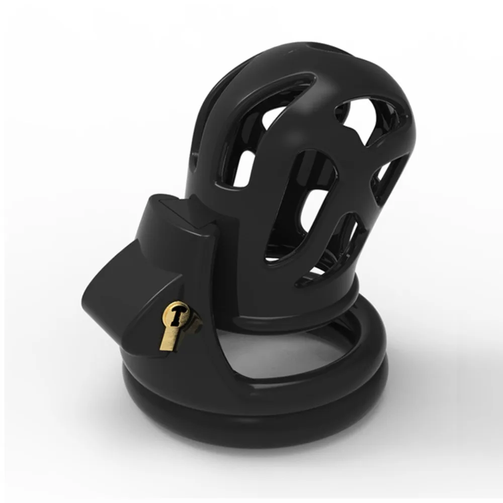 Male Penis Lock Chastity Cage Replace Rings Resin Testicle Lock Adjustable Breathable Cock Cage BDSM Sex Toy for Couples Men view 3