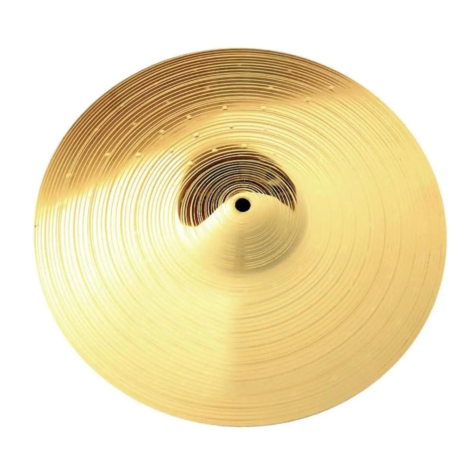 Practice Crash Cymbal Polished Alloy Low Volume Drum Traditional Set Cymbal for Acoustic Battery Beginner Musicians