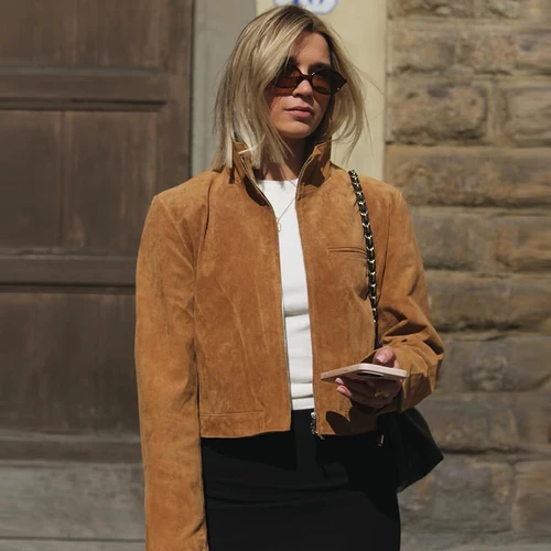 Imagen 2 del producto 2025 chaquetas nuevas de primavera para mujer, prendas de vestir exteriores elegantes y delgadas, chaqueta cálida para mujer, abrigo cómodo juvenil a la moda