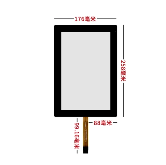 Touch screen resistivo a 5 fili da 258*176 10.1 pollici