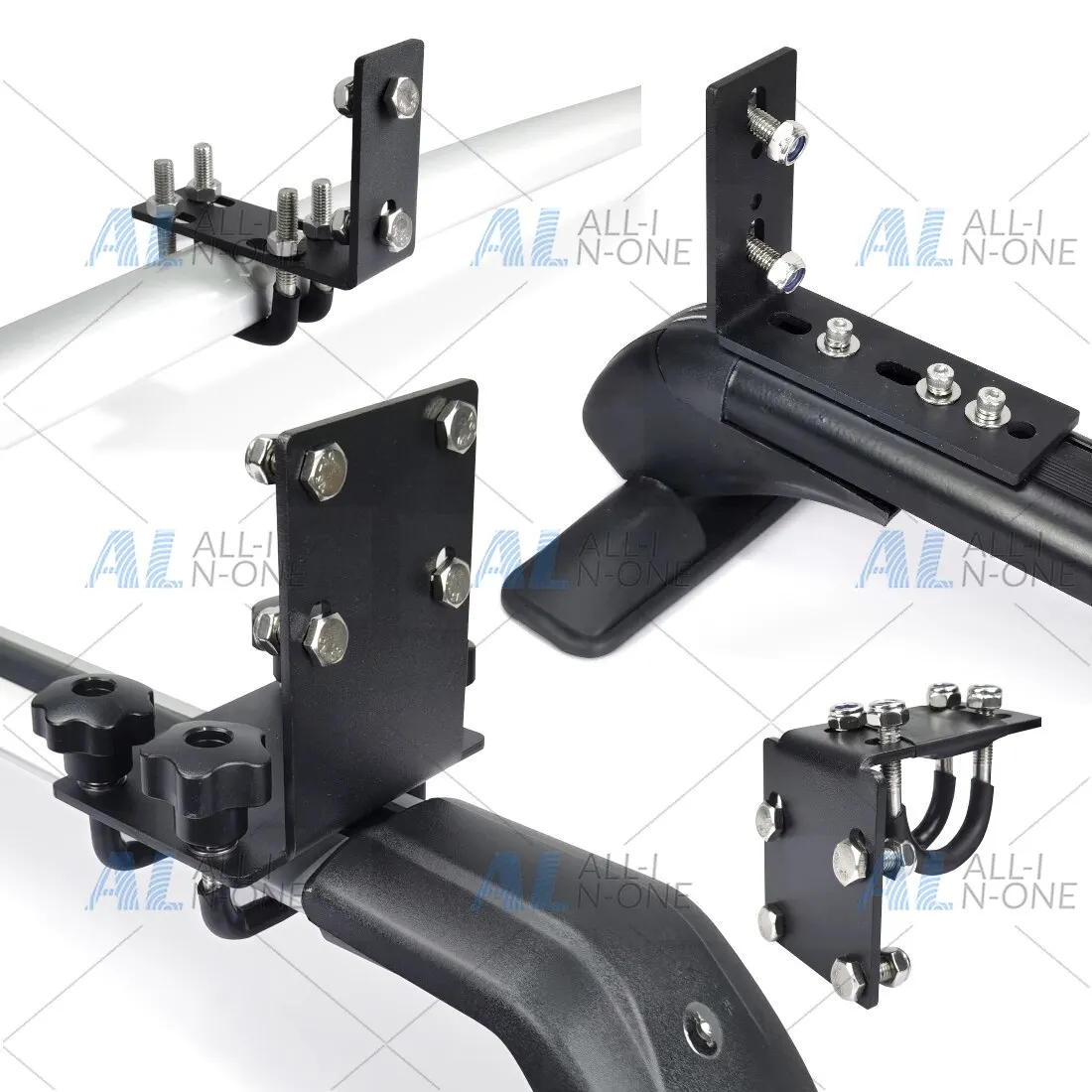Side Awning Mounting Bracket, Outdoor Car Side Tent Ceiling Fixed Mounting Clip Kit, Universal Roof Rack Adapter