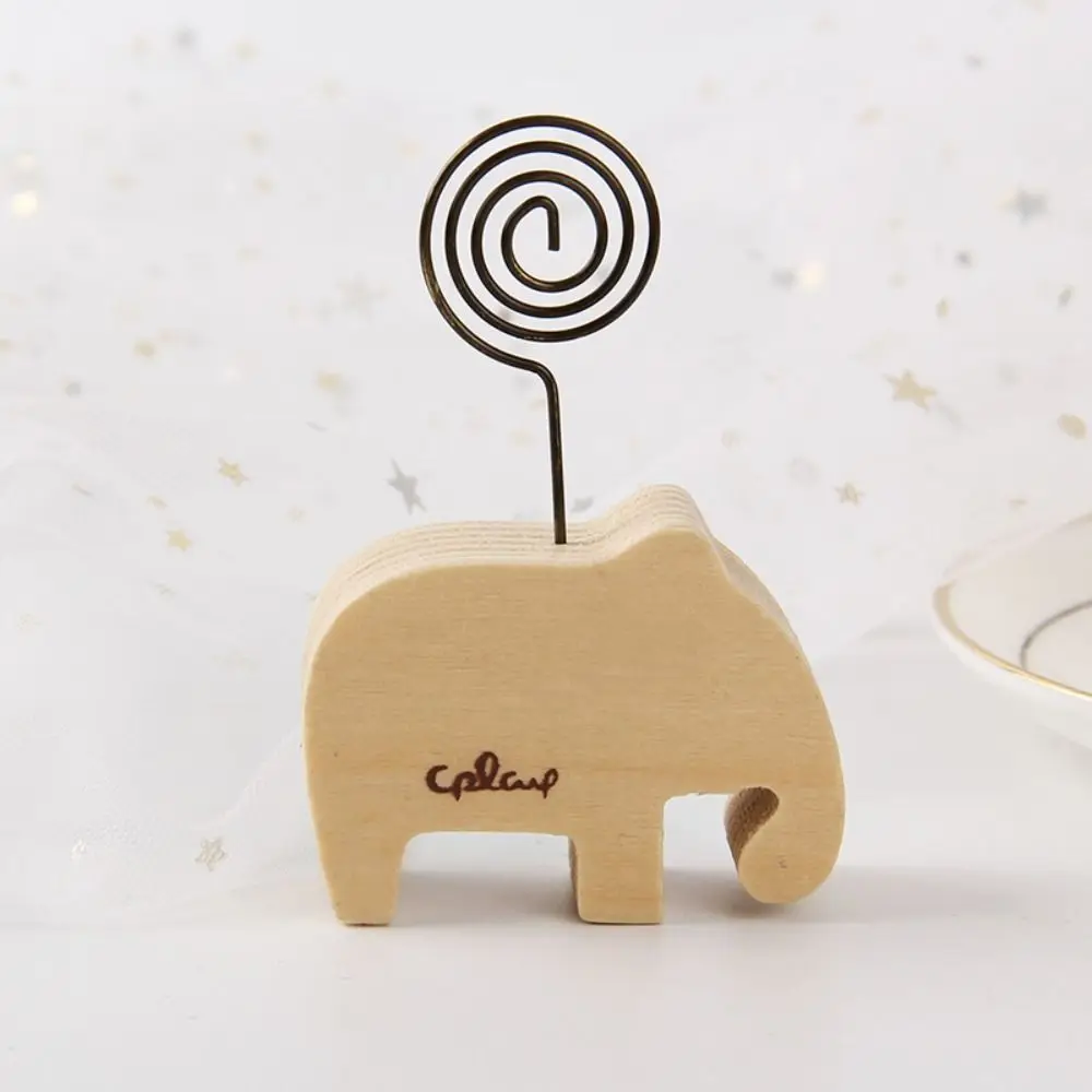 Cute Desktop Ornaments Photo Clip Photo Placed Paper Clamp Place Card Holder Wooden Japanese Note Clip Wedding Place Card