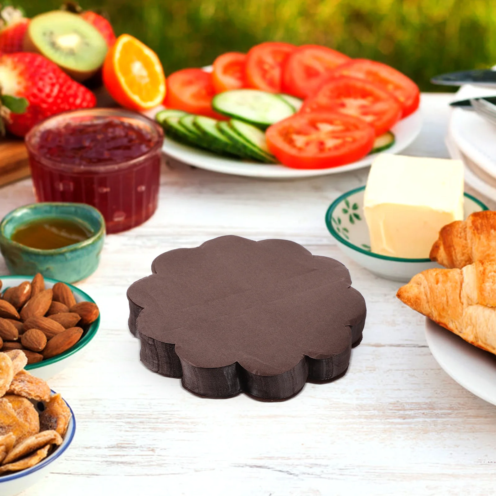

500pcs Baking Grease Paper 15cm Wrapping Sandwich Bread Fries Food Packaging Kitchen Pads Storage Solution