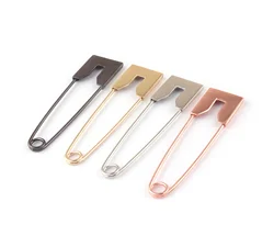 10 PCS Silver/Gold/Rose gold/Gunmetal 80mm Safety Pins Brooch Stitch Markers,Metal jewelry tag Brooch Bar Safety Pins Fasteners