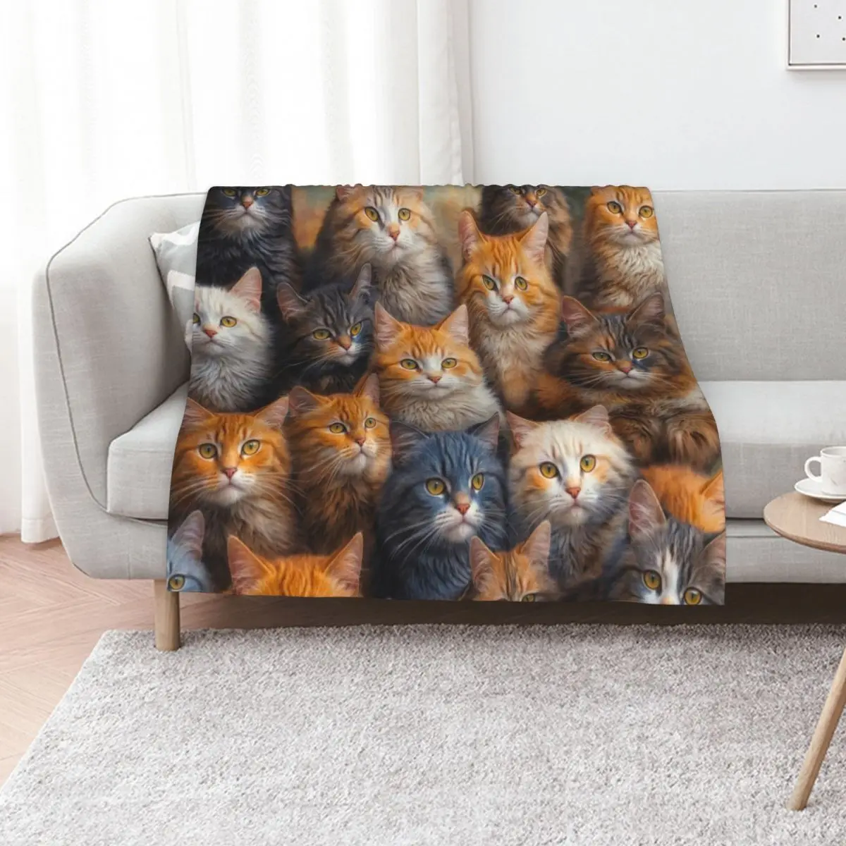 Whiskered Assembly Throw Blanket blankets ands Hairy Blankets For Bed Sofa Quilt Bed linens warm winter Blankets
