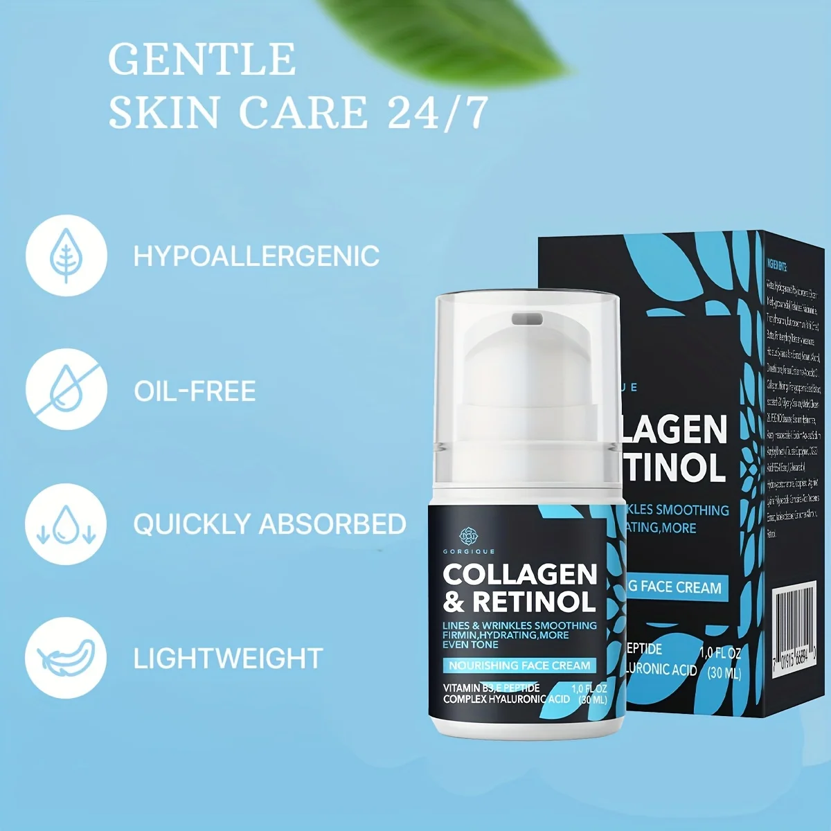 Kollagen-Retinol-Creme zur Straffung der Gesichts feuchtigkeit creme mit Hyaluronsäure-Vitamin-E-B3-Peptiden