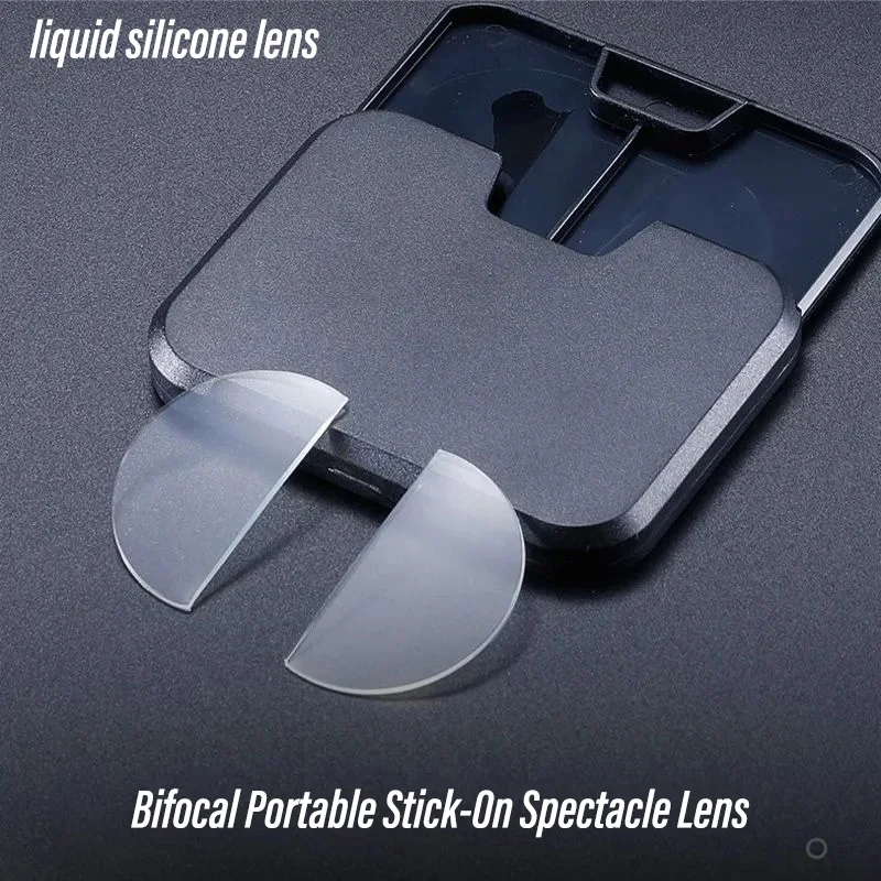 1 Stück Silikon-Bifokal-Lesebrille mit Blaulichtfilter, Aufklebbare Gleitsichtgläser, Augenschutz, Wiederverwendbar 1,0 - 3,0