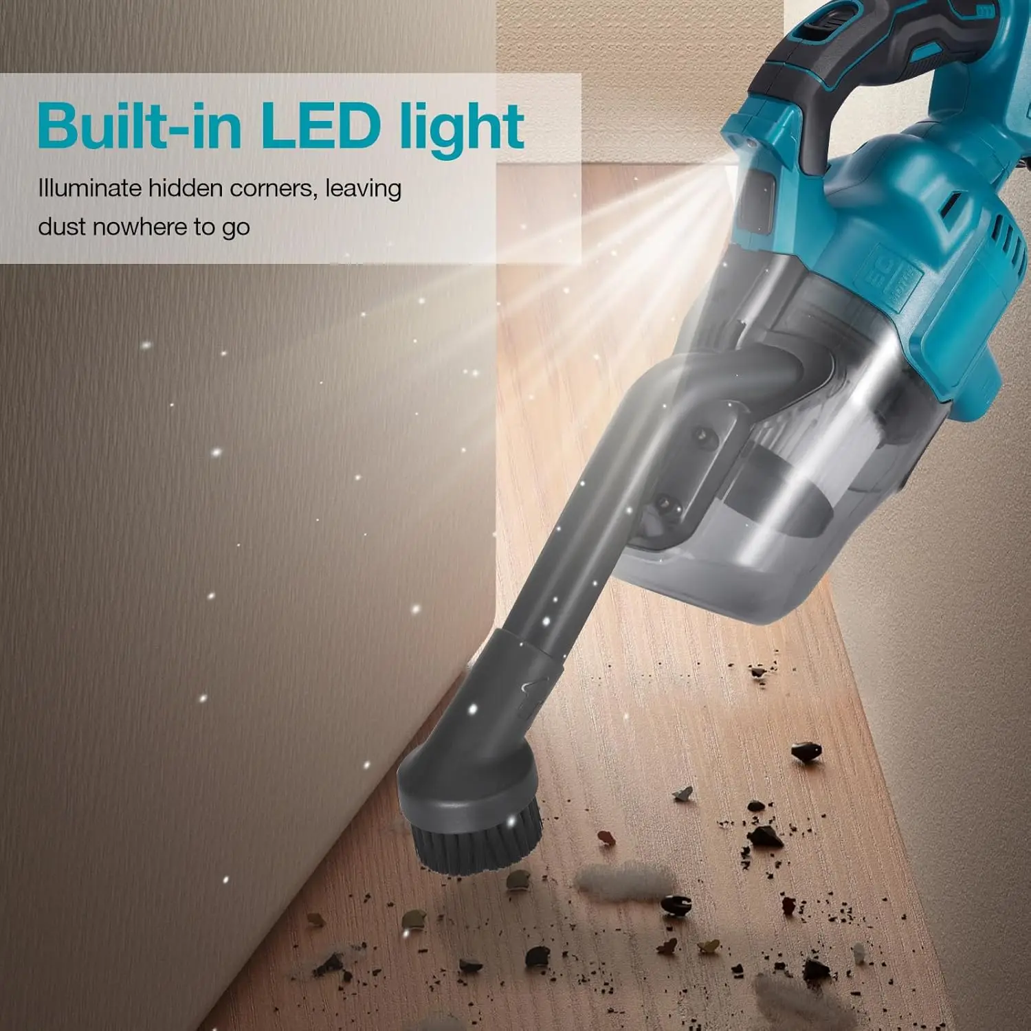 Aspirapolvere elettrico senza fili portatile ricaricabile per collettore di tappeti a secco/bagnato per Makita 18v Batteria Pin