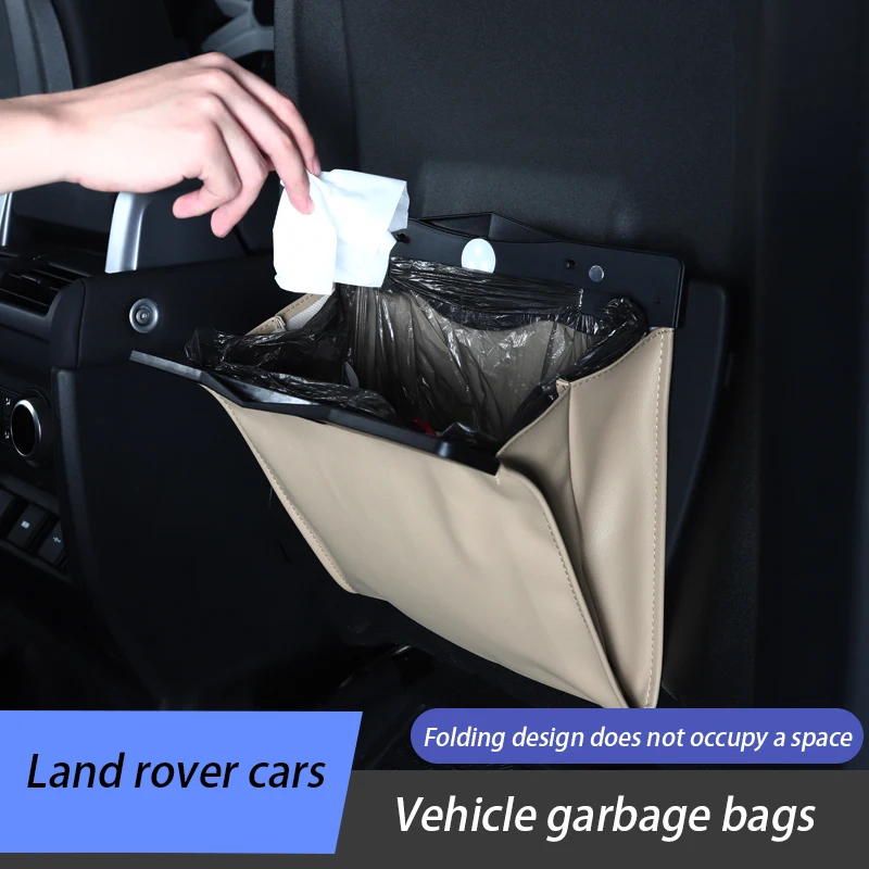 

Garbage Bags For Land Rover Defender Seat Back Bag PU Leather 90 110 Defender In-car Stowing Tidying Accessories