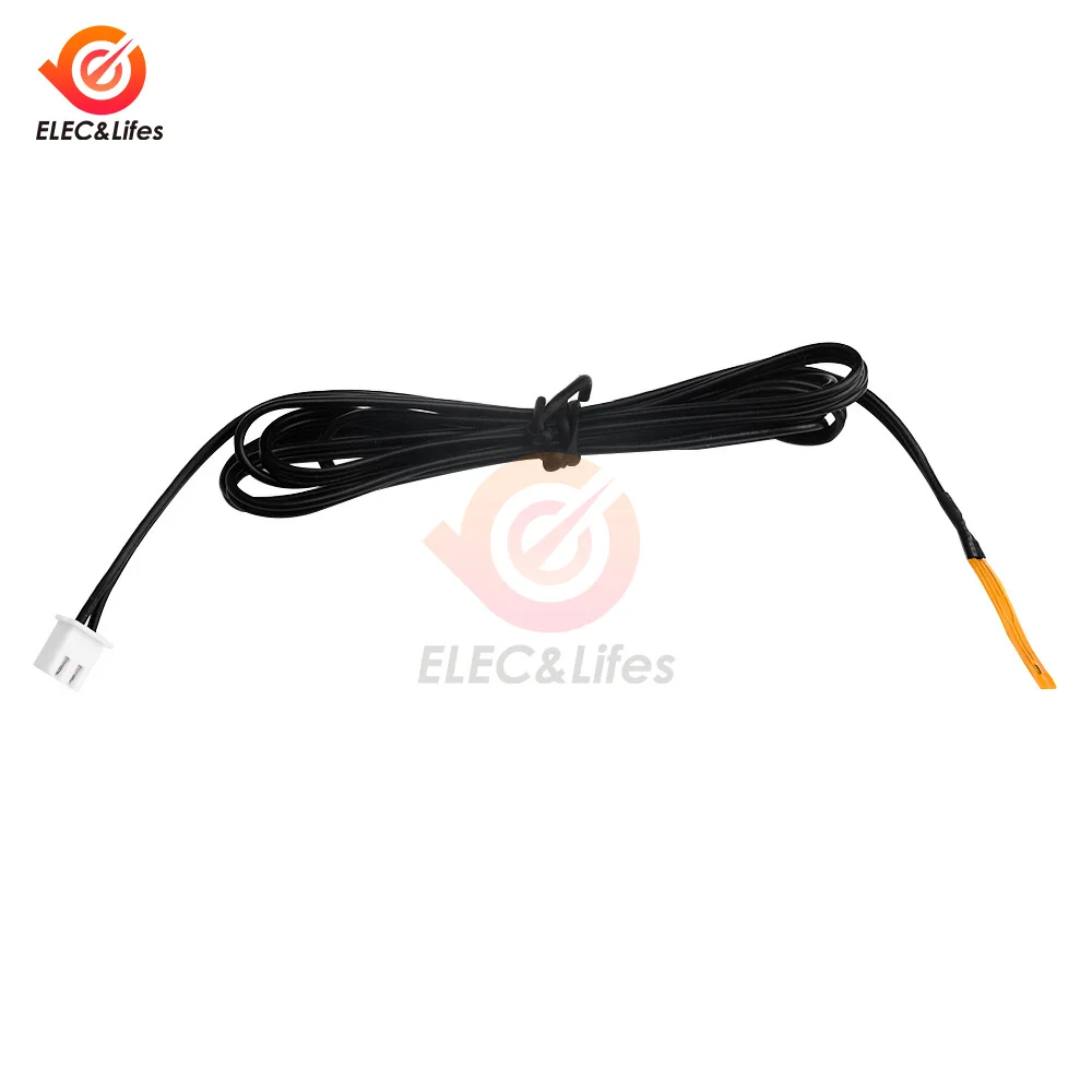 Sensor de temperatura ultrafino NTC Sonda termistor de película delgada B3950-10k Cabezal de medición de temperatura de superficie con enchufe XH2.54