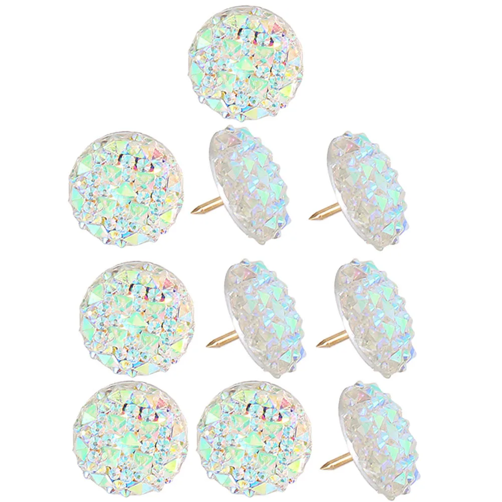10pcs Push Pins Multi-Function Thumbtacks For Office Home Map Decoration Cork Board Accessories Small Replaceable