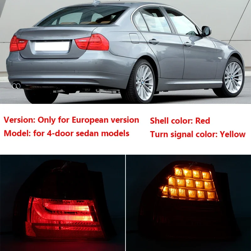 Rear Tail Lamp Light For BMW 3 Series E90 2008-2011 LED Back Side Taillight Stop Brake Fog 63217289426 63217289425