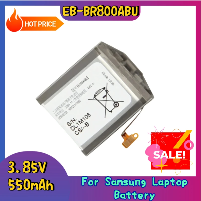 

New Camera Battery 3.85V 550mAh EB-BR800ABU for Samsung Galaxy Watch 46mm SM-R800 SM-R805 SM-R810