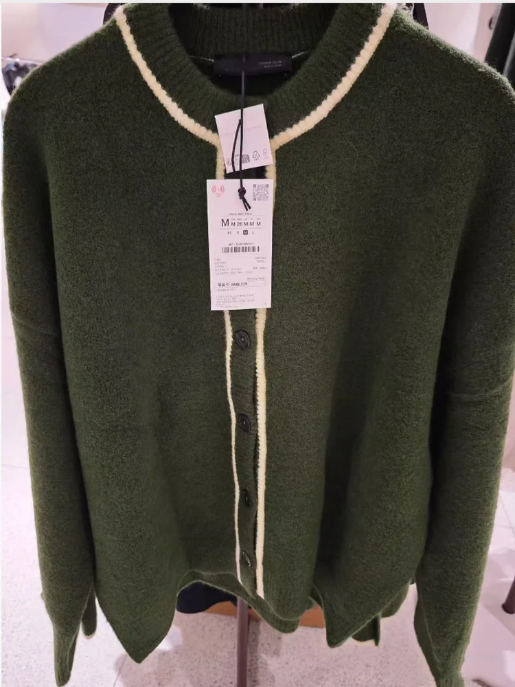 

Свободный крой Long Sve круглый вязаный кардиган Ne, женская повседневная верхняя одежда, мягкая акриловая ткань, удобная повседневная одежда