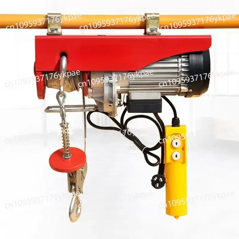 Electric Hoist 220V Household Crane Hoist Small 1 Ton 0.5 Ton Decoration Hoisting Crane