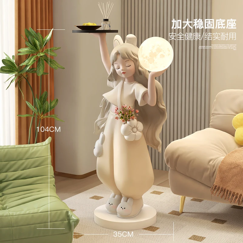 كريم الرياح فتاة كبيرة الطابق زخرفة غرفة المعيشة تلفزيون خزانة أريكة أباجورة هووسورمينغ هدية