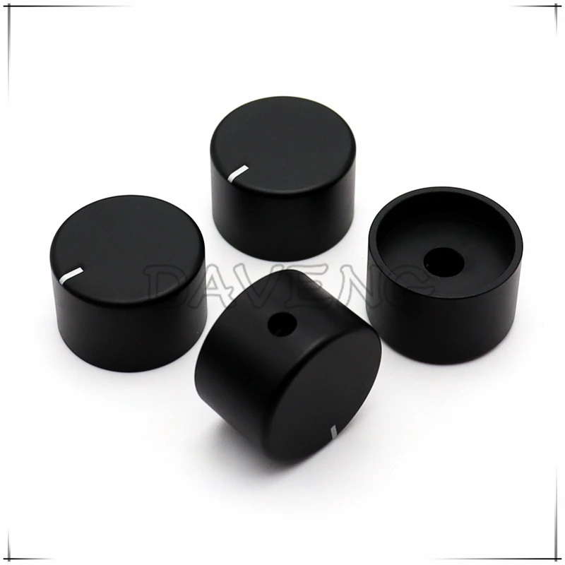 1PCS 25×16MM Aluminum alloy sand blast solid core knob Potentiometer Encoder Knob cap  circular hole 6MM Side screw fixation