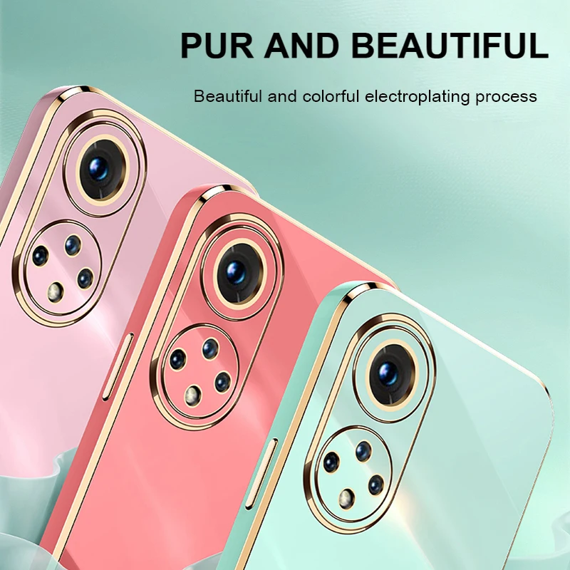 Luxury Plating Soft Silicone Case For Honor 50 70 Nova 9 Soft Tpu Shockproof Cover For Huawei Honor 50 70 Nova 9 Case Coque