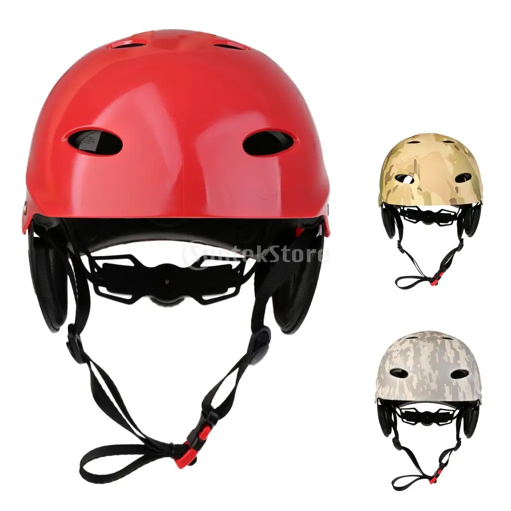 Premium Impact Protection Water Sport Safety Helmet Adjustable Hard Cap for Inflatable Kayak Canoe Sailing Boating