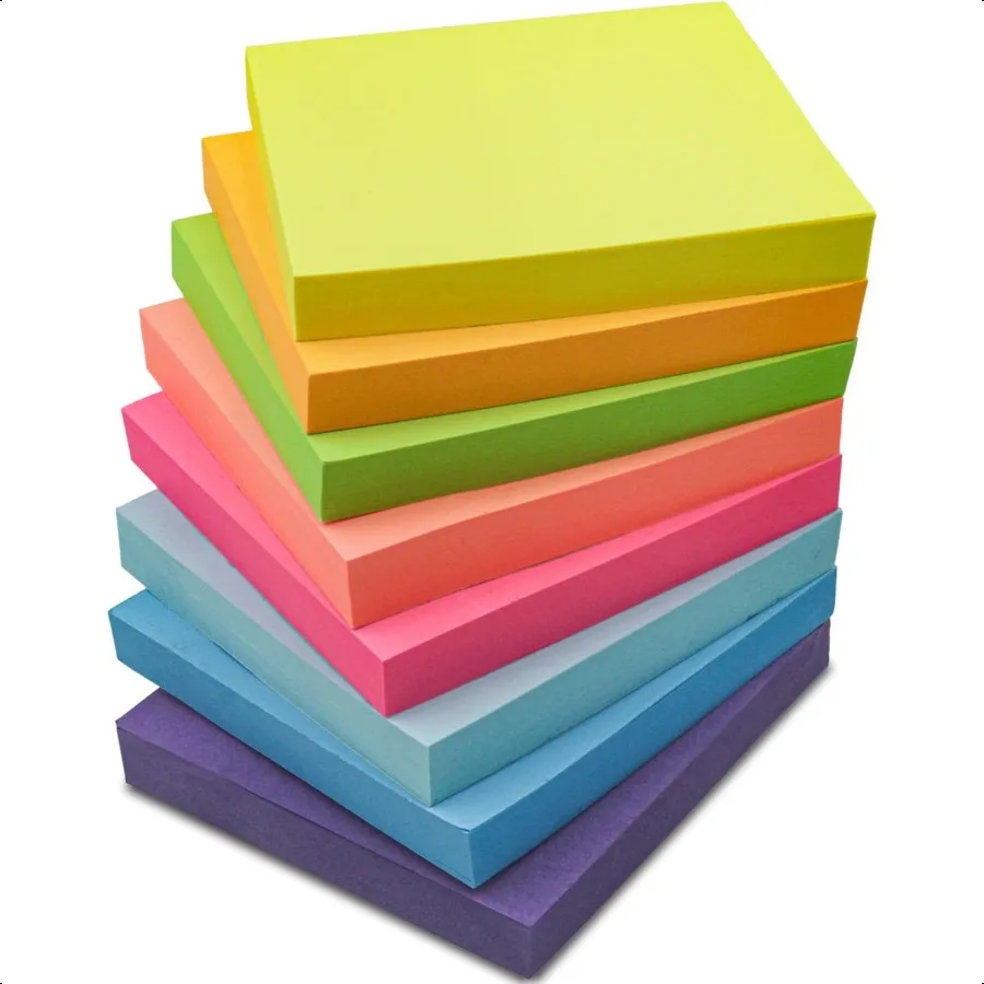 Sticky Notes 3x3 8 Pack Sticky Pads 100 Sheet Pad Bulk Sticky Note Pads Multicolor SelfSticky Notes Pad Teacher Classroom Must