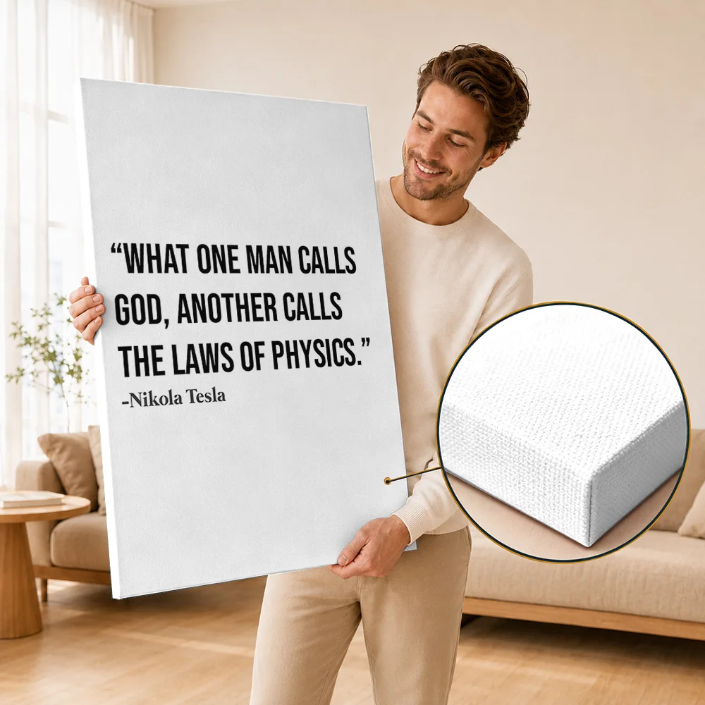 Nikola Tesla Canvas Posters Classic Educational Design Canvas Wall Art With Customized Photo For Office Ideal Science Lover Gift