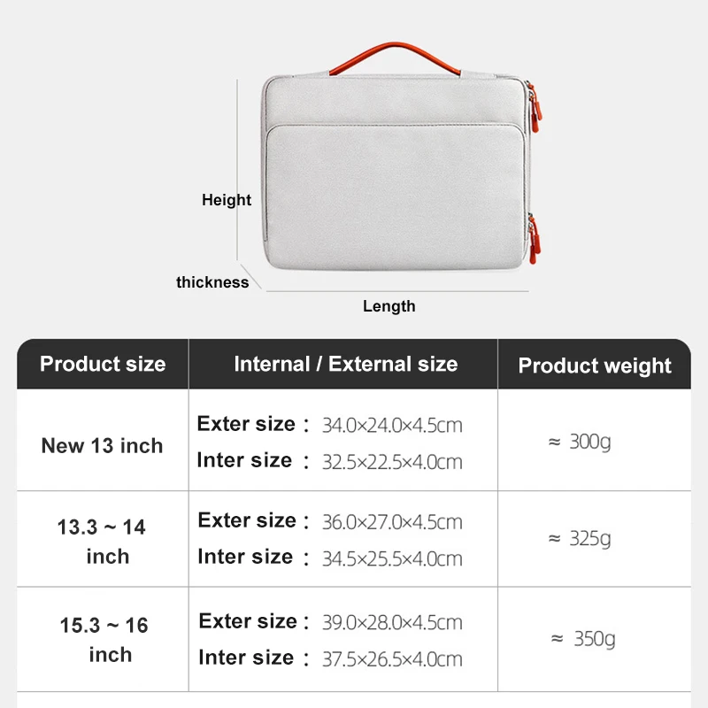 Laptop Bag For Xiaomi Dell Hp Lenovo Notebook Computer For Macbook Air Pro M1 M2 13 14 15 15.6 16 11 12 Sleeve Case Cover