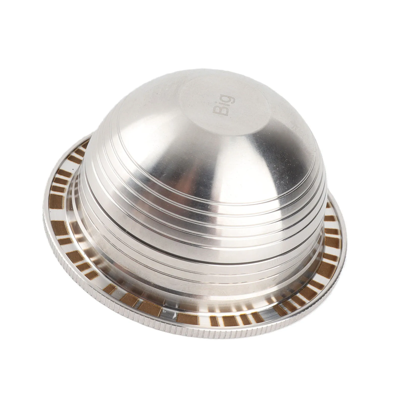 Refillable Coffee Pod Refillable Coffee Pod Fit for Vertuo Plus Stainless Steel Reusable Coffee Capsule with Brush Spoon