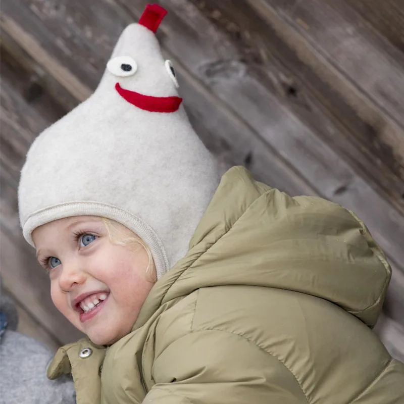 Baby-kipvormige hoed Zachte, huidvriendelijke unisex warme wintermuts voor peuters Nieuwe herfst-winterstijl Gezellige oorbedekkende hoed