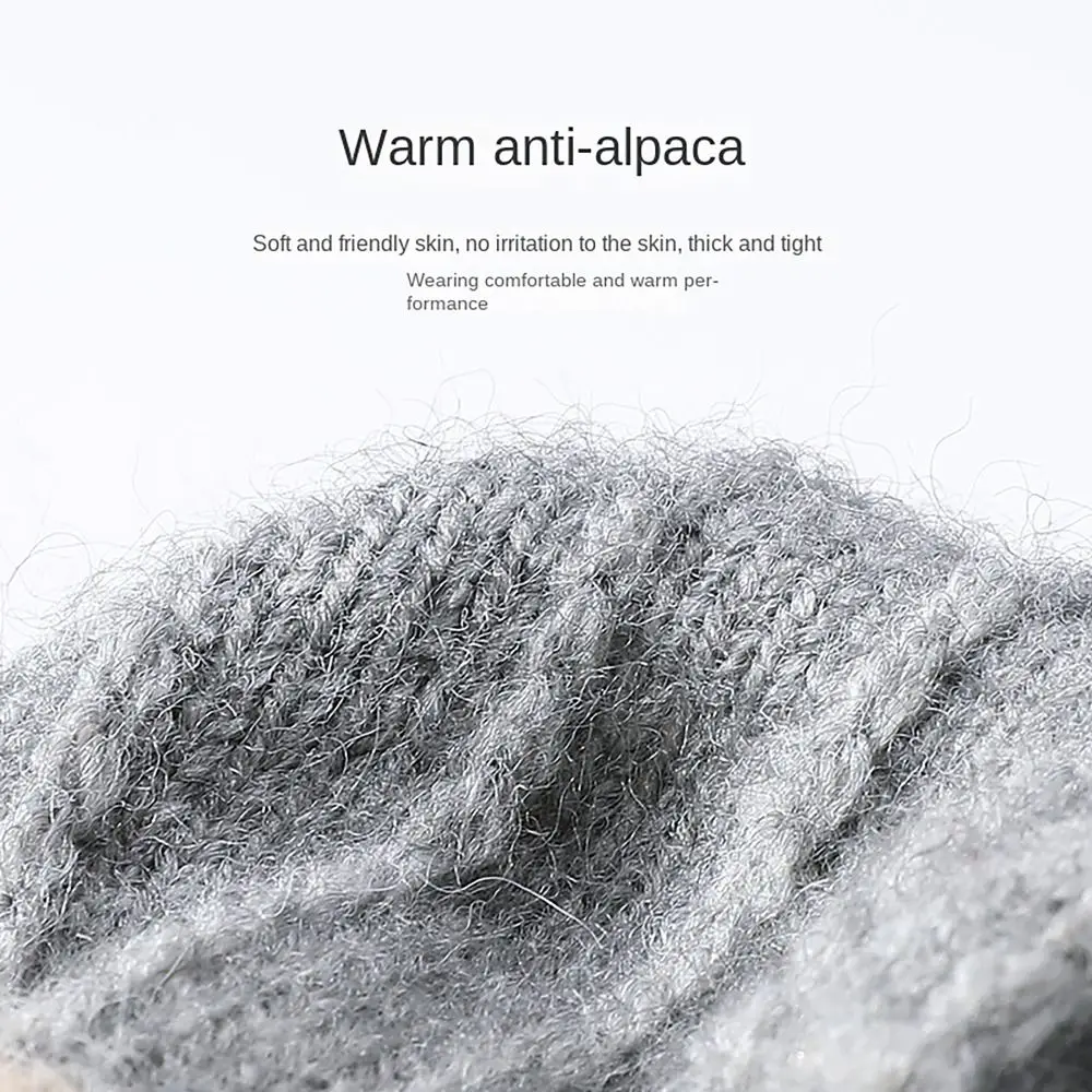 Casual Knitted Wool Finger Gloves Screen Touchable Korean Style Glove Bracers Thicken Hand Warmer for Woman Winter Warm