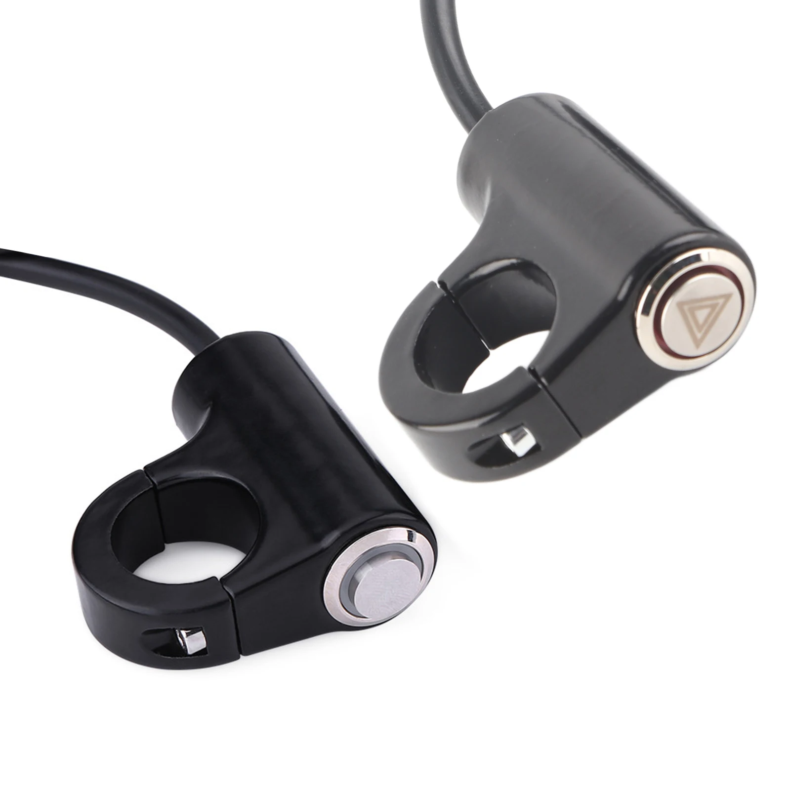 22mm Motorcycle Handlebar Mount Switch Push Button Headlight Brake Fog Lights ON/OFF Blue Ray Version
