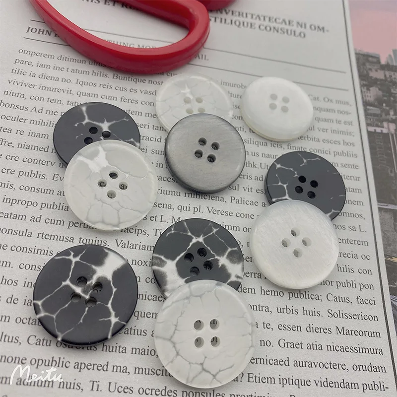 جديد البرق نمط الكراك أربعة العين الراتنج دعوى معطف سترة واقية اكسسوارات الديكور زر