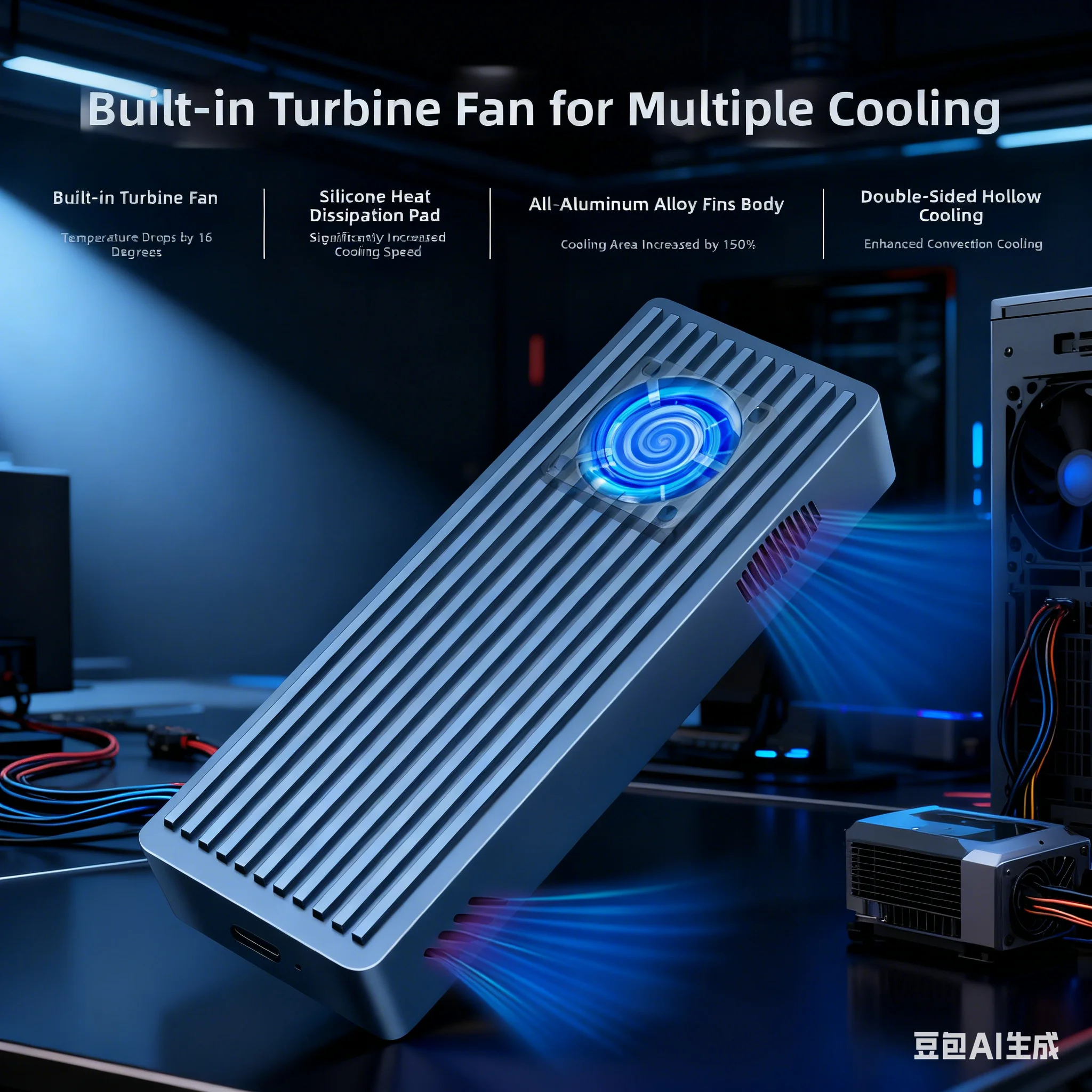 

Корпус SSD 40 Гбит/с USB 4,0 M.2 NVMe Сверхбыстрый корпус внешнего накопителя емкостью 8 ТБ Корпус твердотельного накопителя с Thunderbolt 4/3