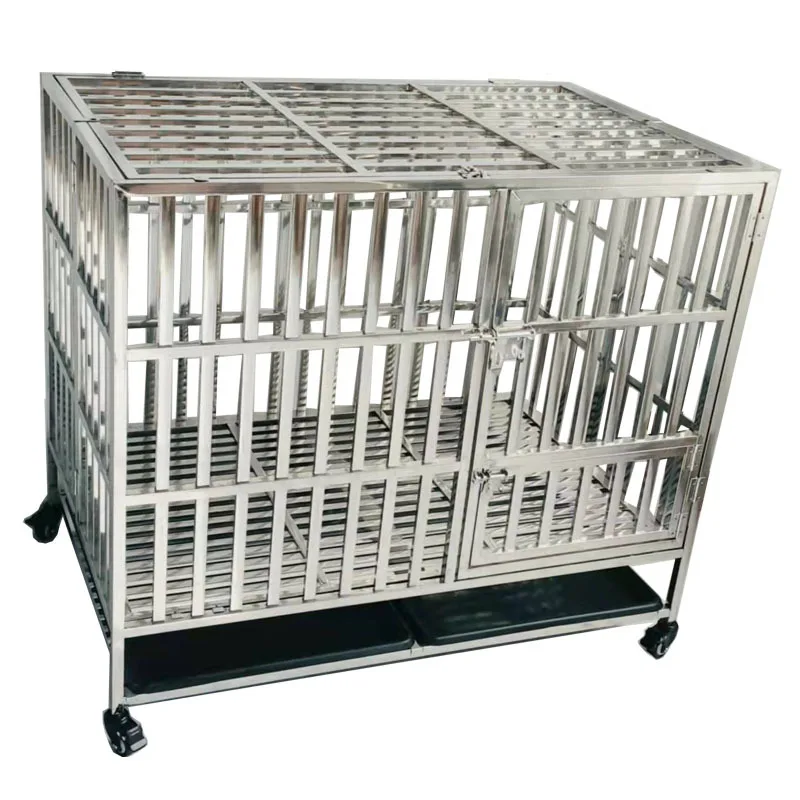 

Stainless steel, dog cage bold folding, square tube, pet cage