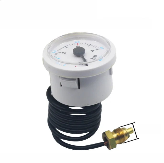 For Safe Operation Water Pressure Gauge Floor Heating Monitor As Picture 4bar Monitoring Range High Temperature Resistant
