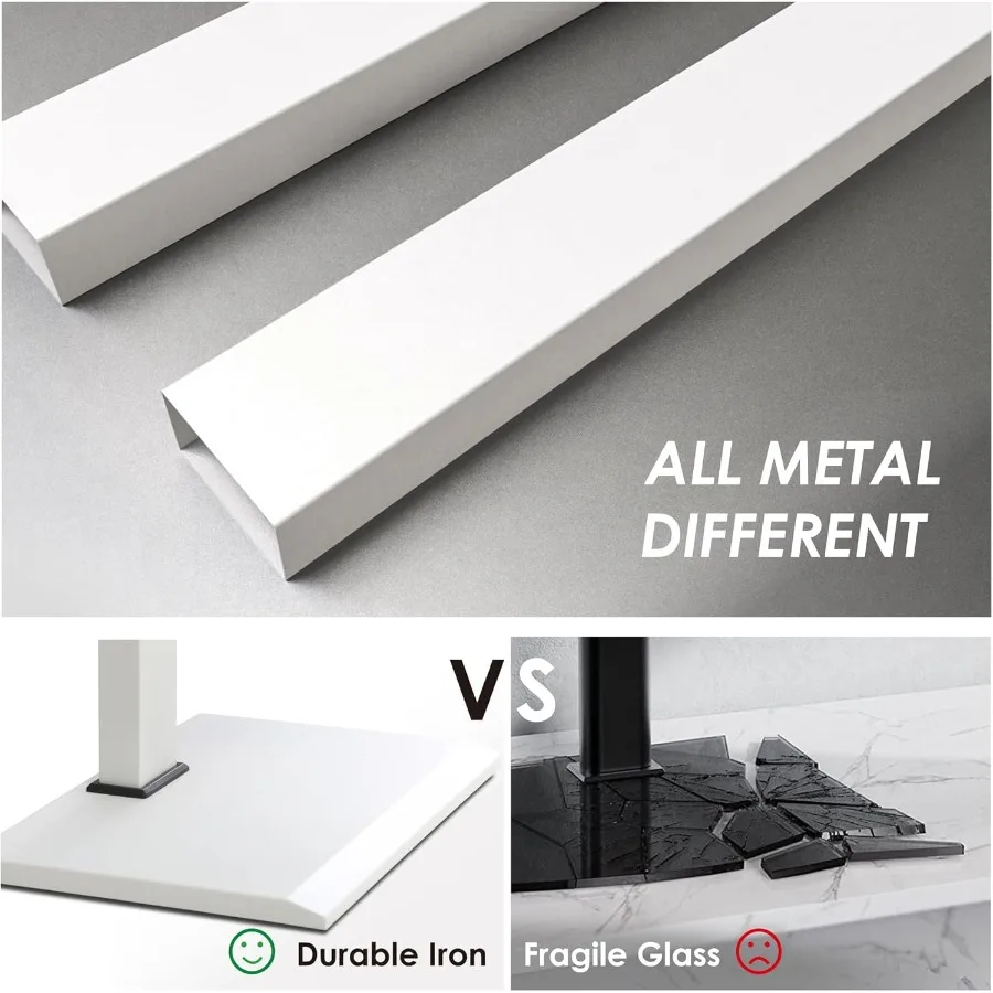 Tall Corner Floor TV Stand with Iron Base and Swivel Mount Designed for 5085 Inch Large LCD LED TVs Adjustable Height Shelf Sup