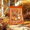 Fall Football Pumpkin Garden Flag, Thanksgiving Sports Outdoor Decor jjp