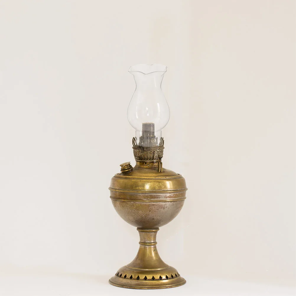 

2Pcs Clear Glass Chimney Replacement Oil Lamp Cover Retro Vintage Hand Blown Lamp Shade Tall Glass Chimney