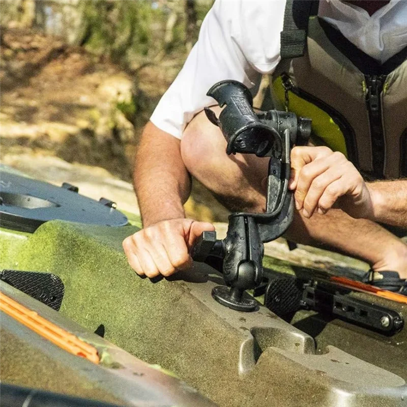 A91P For Kayaks With RAM Screw In Adapter Holes 1-1/2 Inch Solo Mount Base Kayak Accessories