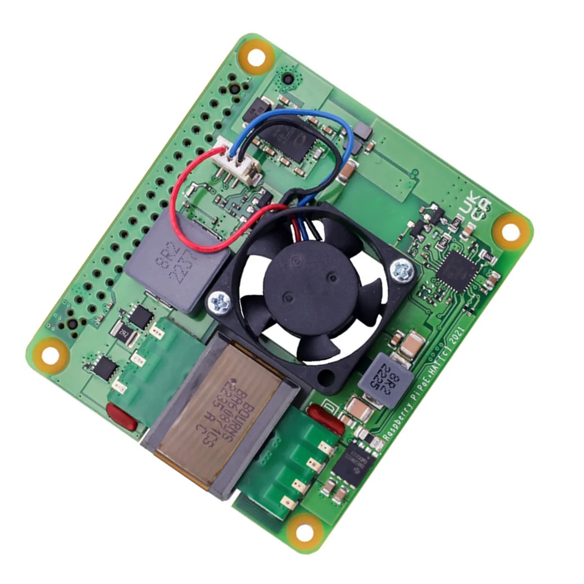 &ABDH& For Raspberry Pi 4 & 3 B+ PoE+ HAT - Power over Ether, Expanding Board Moudle, Supports 802.3af/At
