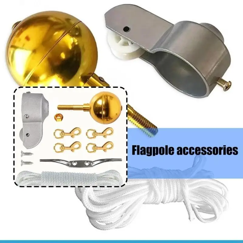 

Сверхмощное оборудование для обслуживания флагштока, литые алюминиевые тележки и металлические крепления, подходящие для столбов