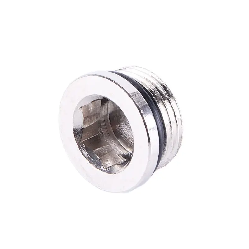 Male/Female Thread Internal Hex Head External Hexagon Pipe Connectors End Cap Plug Fitting Adapter With Sealing Pneumatic G1/4/8