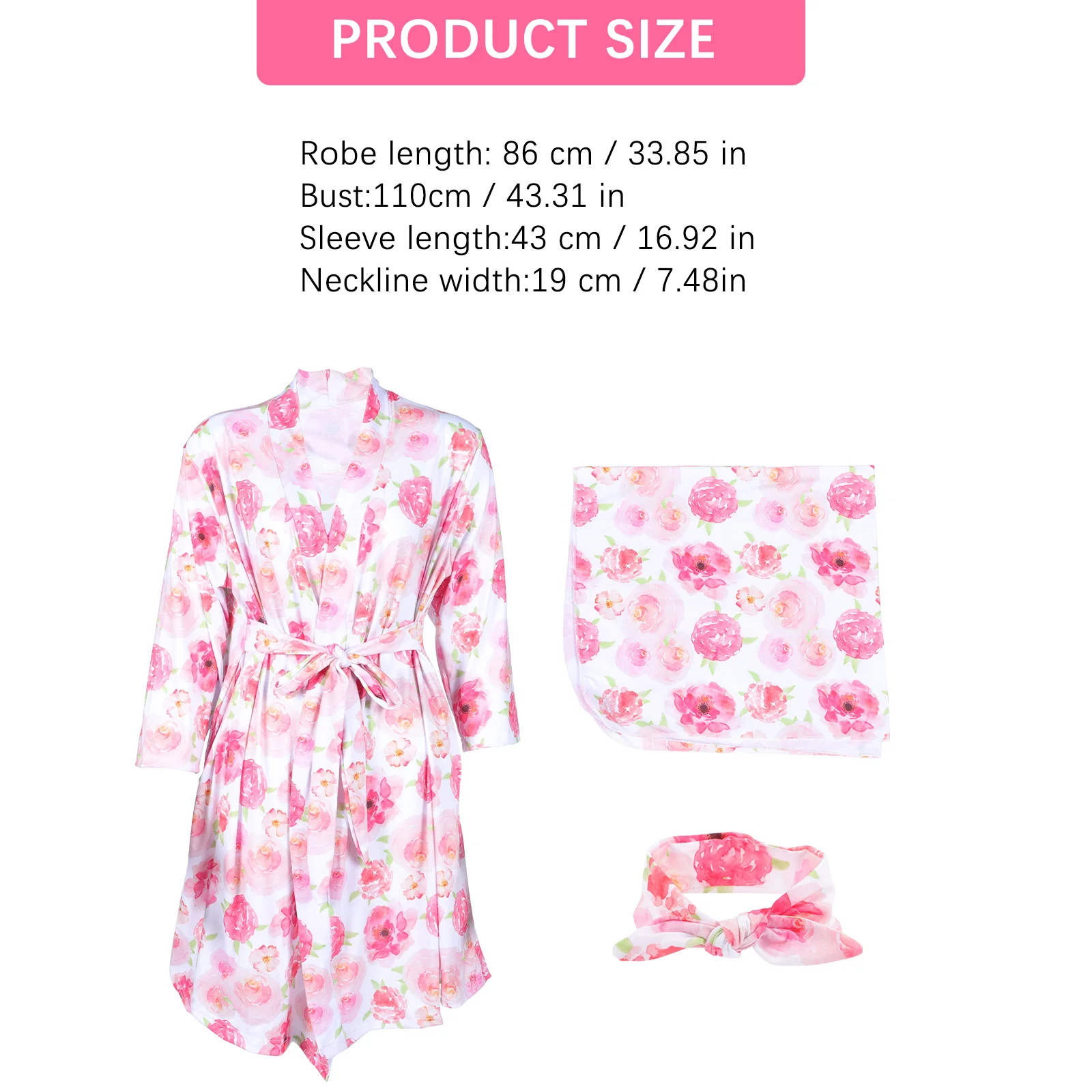 Robe Baby Swaddle Maternity Matching Blanket Wrap Mommy Sack Me Nursing Receiving Robes Set Floral Women’S Newborn Blankets Girl