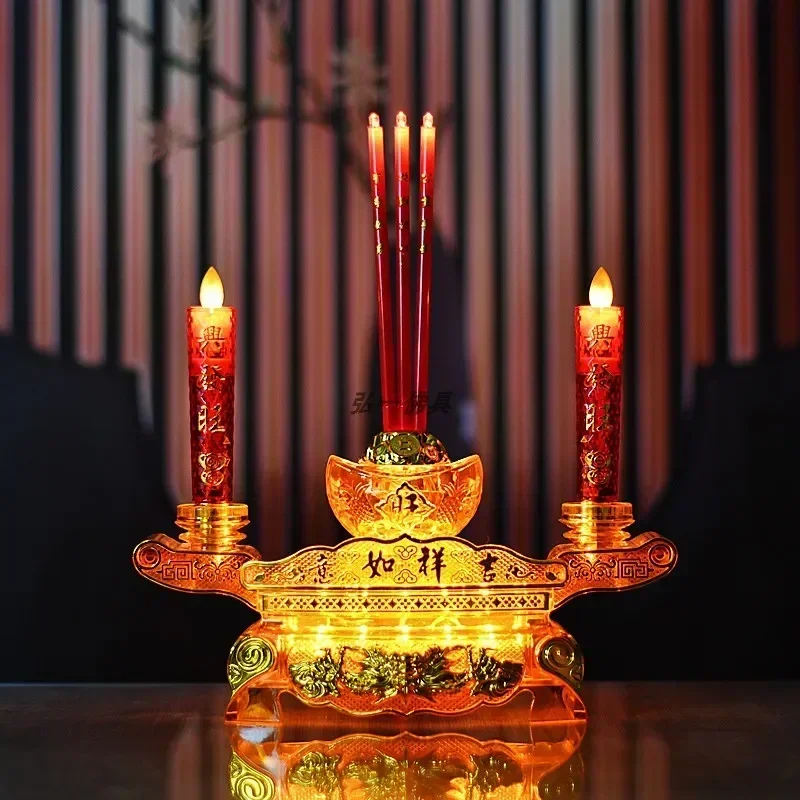 Buddhist Supplies, Simulated Flame Electronic Candles LED Lights, Incense Burners, Home Decorations, Buddhist Decorations