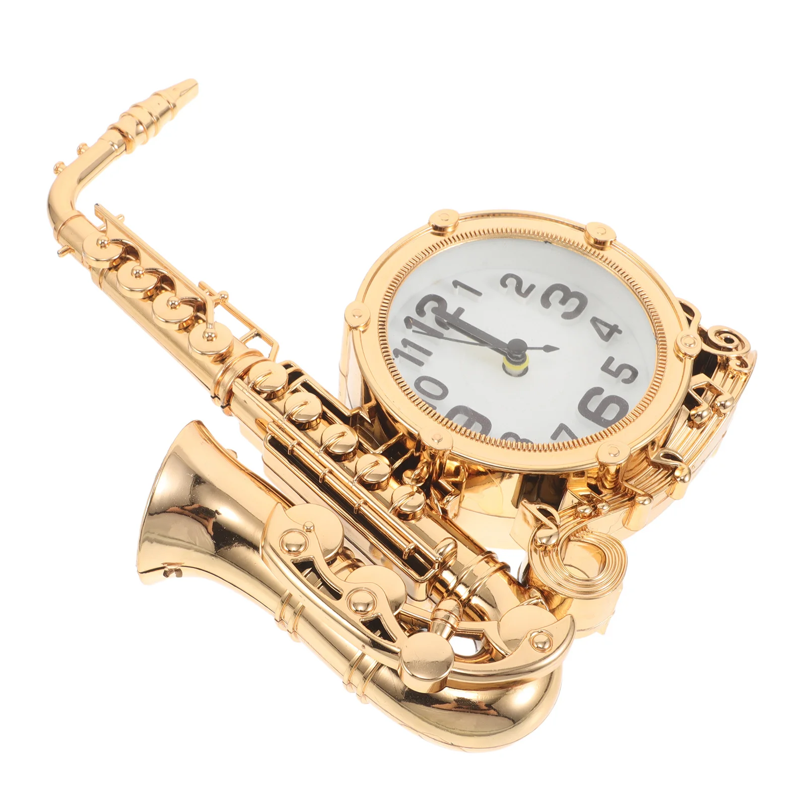 

Retro Vintage Saxophone Alarm Clock European Style Decorative Small Table Clock for Office Bedroom Living Room Musical